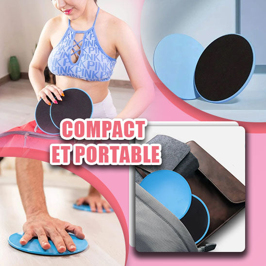 DISQUE DE GLISSE GLISSOFIT TRANSFORMEZ VOTRE ENTRAÎNEMENT COMPACT