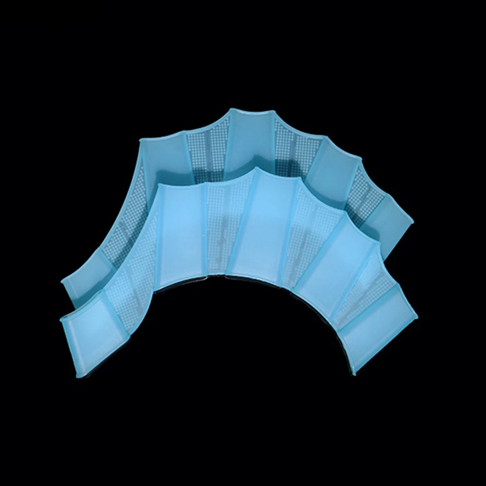 Palmes de natation en silicone ergonomiques avec gants palmés pour adultes et enfants, parfaites pour l'entraînement en piscine ou les sports aquatiques