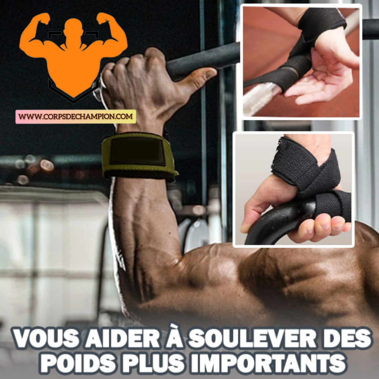 SANGLE DE LEVAGE MUSCULATION – SÉCURITÉ ET PERFORMANCE | FitProLift™