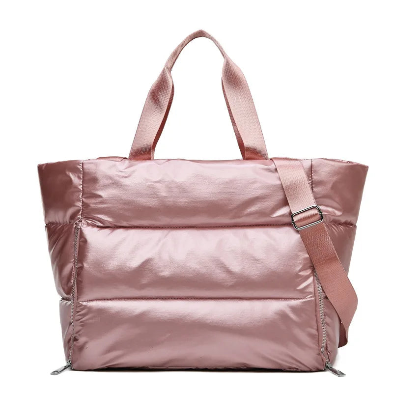 Sac à main de sport lux pour femmes : fourre-tout polyvalent grande capacité avec compartiments secs/humides, idéal sport, fitness, voyage, bandoulière élégante.