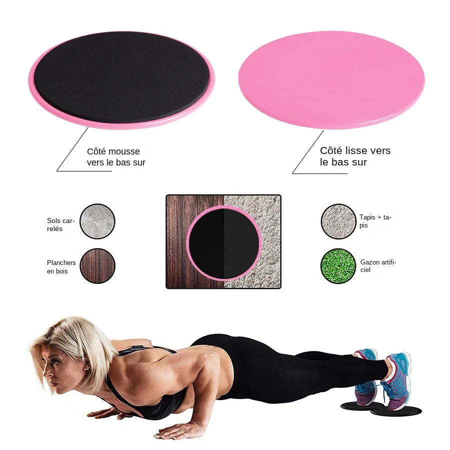 Disques de glisse pour exercices de Fitness, 2 pièces, accessoires d'entraînement pour tout le corps, équipement de sport de Yoga pour entraînement Abdominal