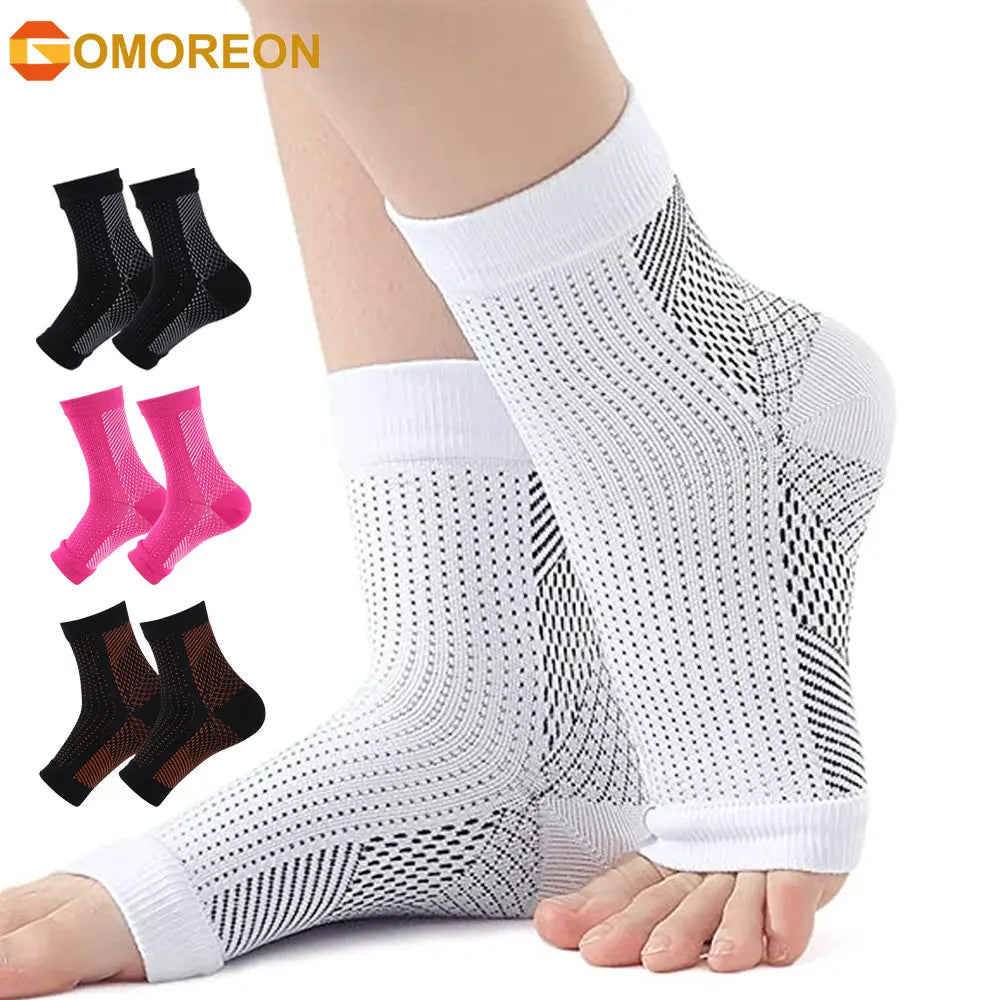 paire de chaussettes de neuropathie pour hommes et femmes, chaussettes de compression apaisantes pour la douleur neuropathique, attelle de cheville, fasciite plantaire, soulagement de l'enflure