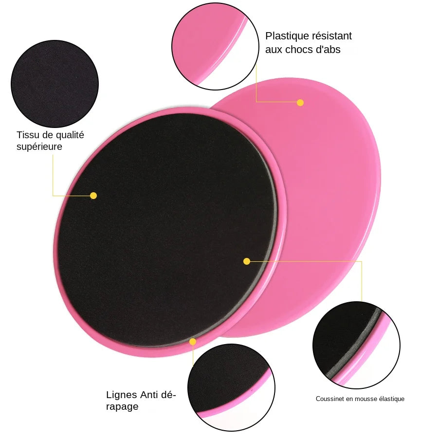 Disques de glisse pour exercices de Fitness, 2 pièces, accessoires d'entraînement pour tout le corps, équipement de sport de Yoga pour entraînement Abdominal