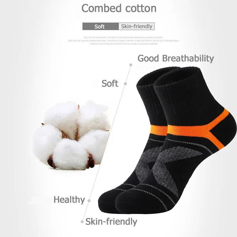 3 Paires Chaussettes Sport Coton Haute Qualité Homme/Femme - Noires, Douces, Respirantes, Absorbantes, Idéales Course/Été , Chaussettes Performantes Unisexe