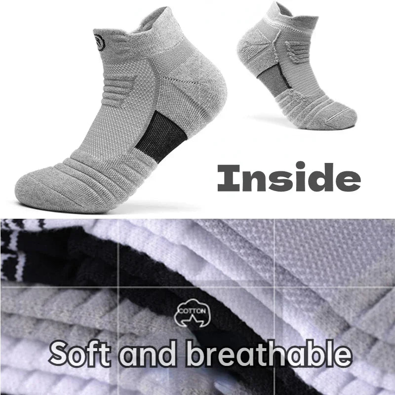 3 paires de Chaussettes Homme et Femme de Sport Respirantes - Compression Élastique Haute pour Basketball, Cyclisme, Course à Pied, Basket