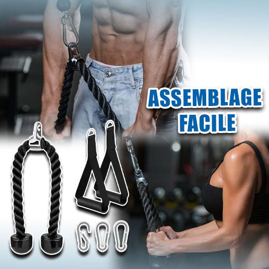 Accessoires de fitness polyvalents pour l'entraînement des triceps, la musculation et les exercices de gymnastique à domicile ou en salle de sport. - CORPSDECHAMPION