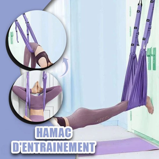 Aerial Yoga Rope Straight Horse Crotch Open Elastic Yoga Belt Split Lower Waist Trainer Inverted Rope Pull Extension Belt - CORPSDECHAMPION