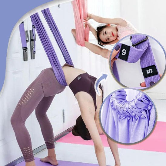 Aerial Yoga Rope Straight Horse Crotch Open Elastic Yoga Belt Split Lower Waist Trainer Inverted Rope Pull Extension Belt - CORPSDECHAMPION