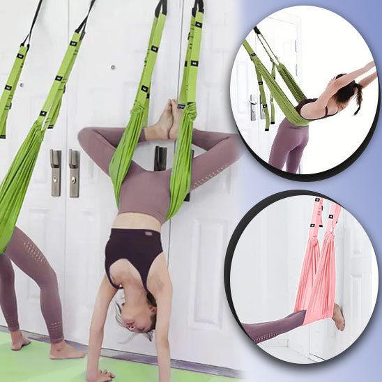 Aerial Yoga Rope Straight Horse Crotch Open Elastic Yoga Belt Split Lower Waist Trainer Inverted Rope Pull Extension Belt - CORPSDECHAMPION