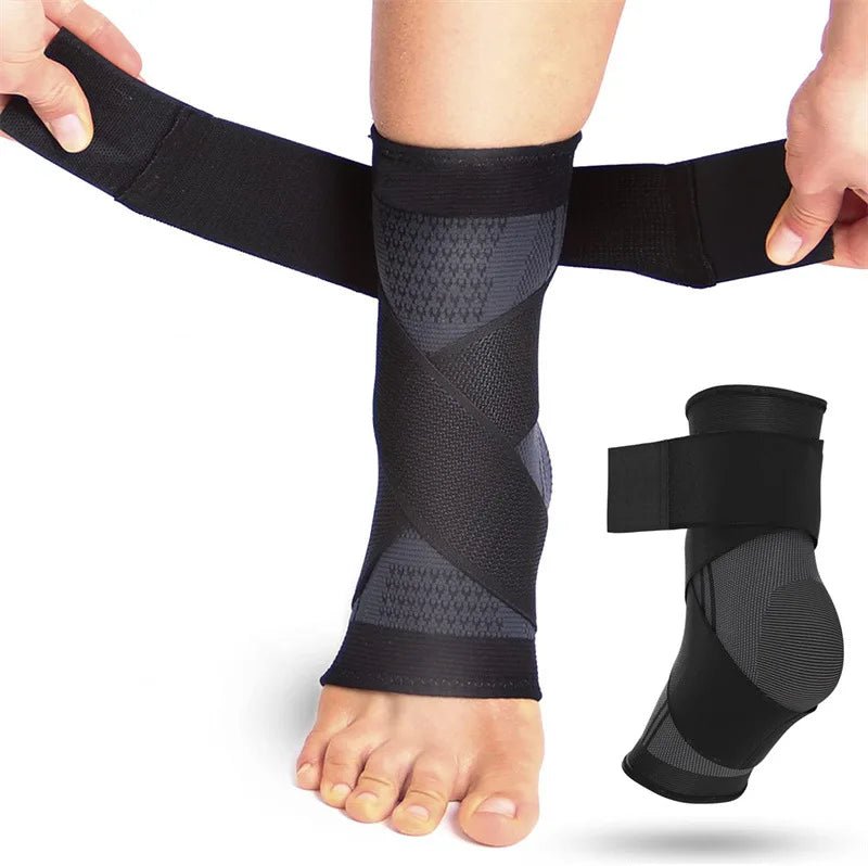 Attelle de cheville réglable et compressive pour une stabilisation et une protection optimales lors d'activités sportives comme la course à pied, le basketball, le football ou la gymnastique - CORPSDECHAMPION