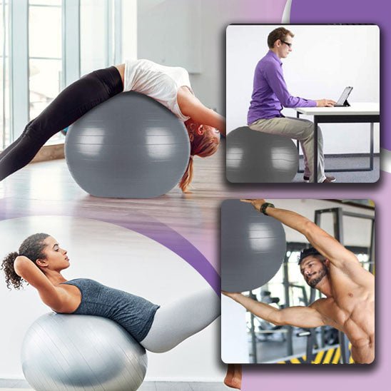 Balles de Fitness en PVC, balle de Yoga épaissie, antidéflagrante, équipement de gymnastique à domicile, Pilates, balle d'équilibre45cm/55cm/65cm/75cm/85cm/95cm - CORPSDECHAMPION