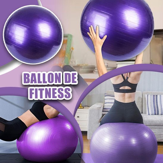 Balles de Fitness en PVC, balle de Yoga épaissie, antidéflagrante, équipement de gymnastique à domicile, Pilates, balle d'équilibre45cm/55cm/65cm/75cm/85cm/95cm - CORPSDECHAMPION