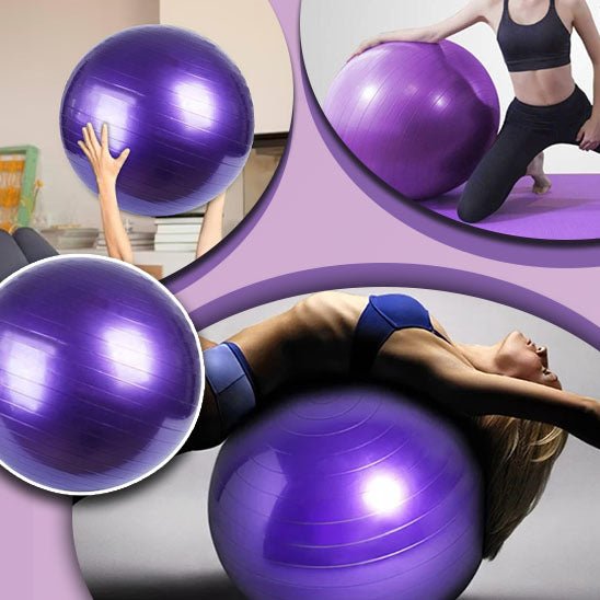 Balles de Fitness en PVC, balle de Yoga épaissie, antidéflagrante, équipement de gymnastique à domicile, Pilates, balle d'équilibre45cm/55cm/65cm/75cm/85cm/95cm - CORPSDECHAMPION