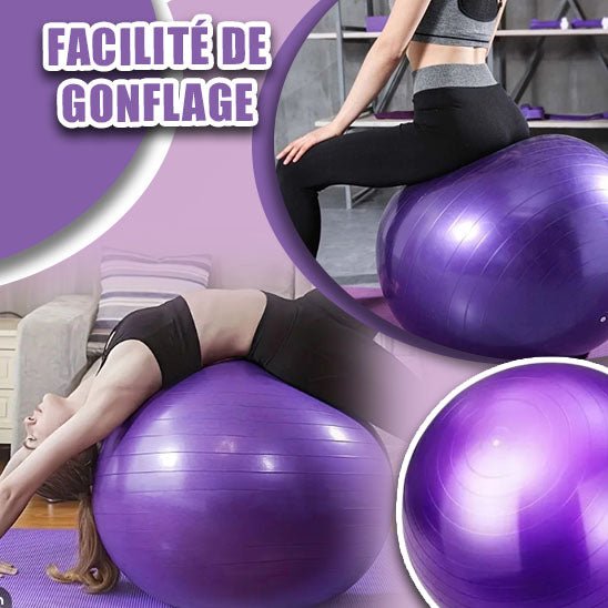 Balles de Fitness en PVC, balle de Yoga épaissie, antidéflagrante, équipement de gymnastique à domicile, Pilates, balle d'équilibre45cm/55cm/65cm/75cm/85cm/95cm - CORPSDECHAMPION