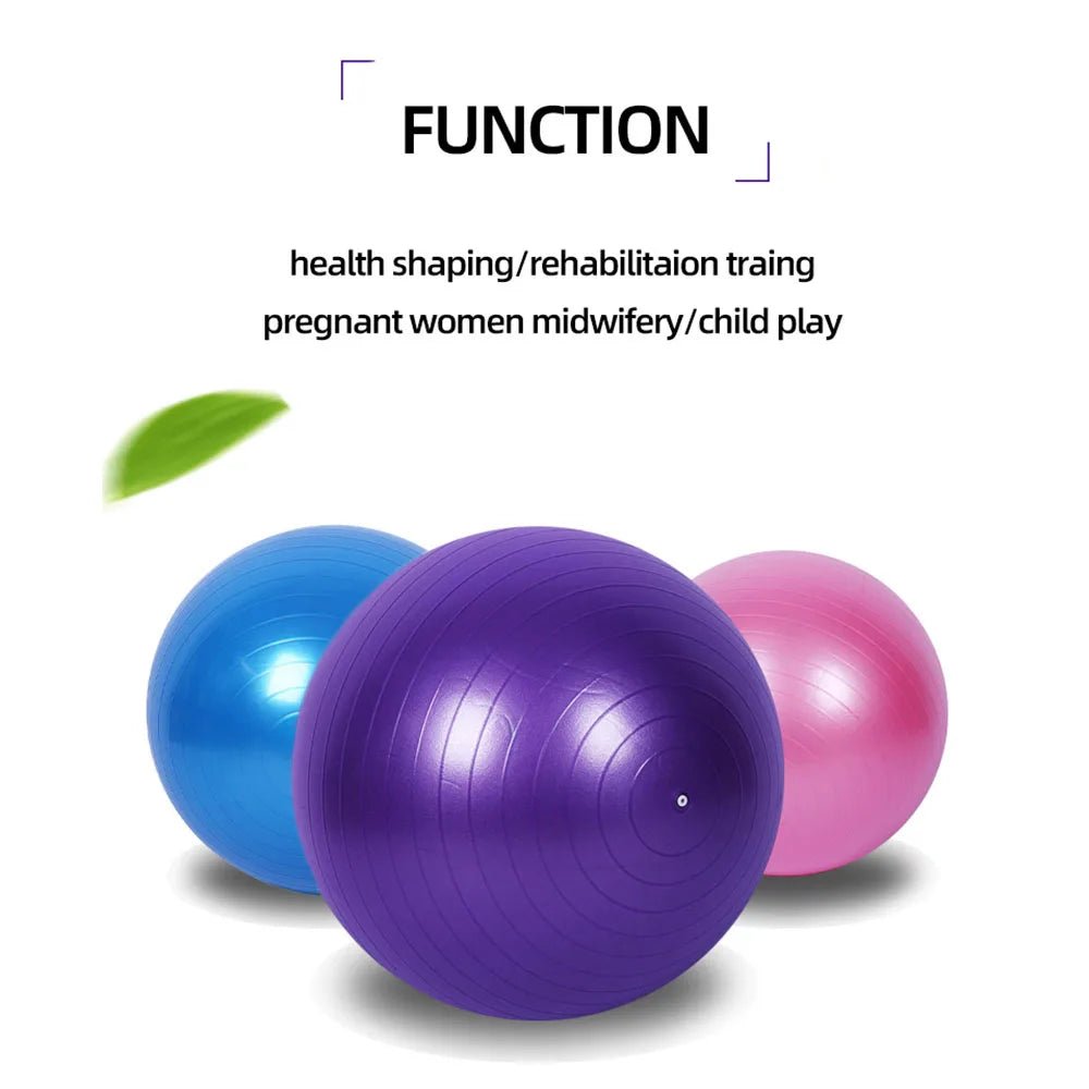 Balles de Fitness en PVC, balle de Yoga épaissie, antidéflagrante, équipement de gymnastique à domicile, Pilates, balle d'équilibre45cm/55cm/65cm/75cm/85cm/95cm - CORPSDECHAMPION