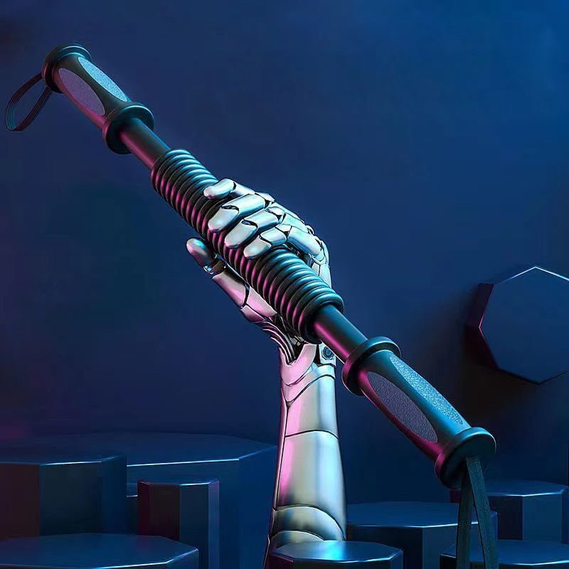 Barre de musculation polyvalente renforcant les biceps, triceps, pectoraux et muscles des bras grâce à sa technologie à ressort innovante. - CORPSDECHAMPION