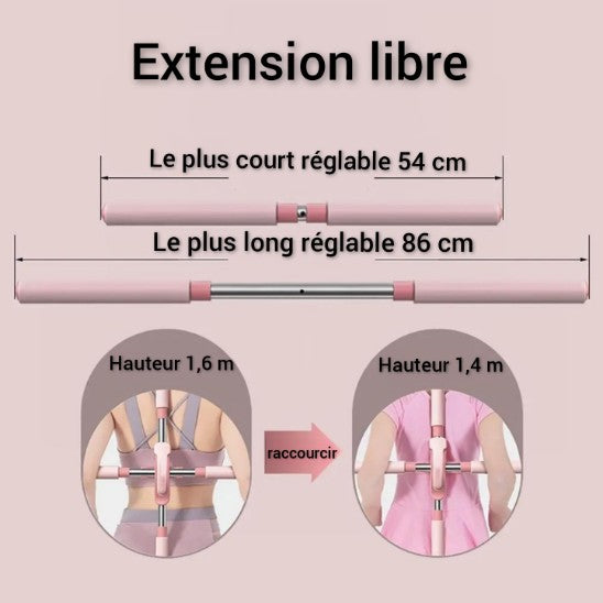 Bâton de correction rétractable en acier inoxydable avec mousse haute densité.