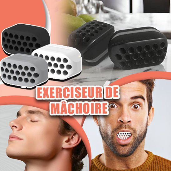 Boule d'exercice de la mâchoire en gomme malléable permettant de muscler la zone du visage, des joues et du menton pour un effet liftant et rajeunissant naturel - CORPSDECHAMPION