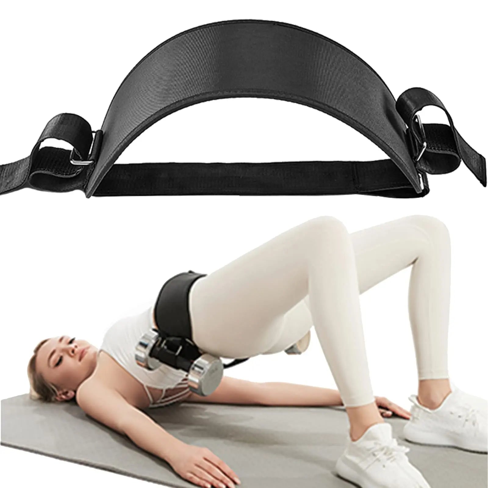 Ceinture de poussée de hanche, coussinet de pont fessier, entraînement avec haltères, Kettlebells pour Squats, fentes, ponts, Dips, équipement de gymnastique à domicile - CORPSDECHAMPION