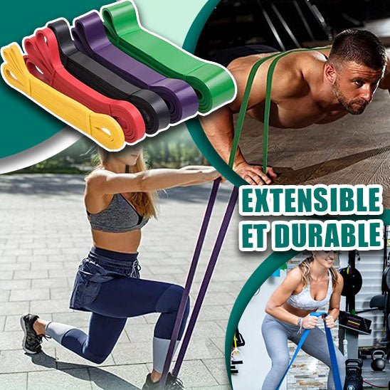 Ceinture élastique de sport audacieux, équipement auxiliaire de traction pour hommes et femmes, équipement d'exercice de Pilates, ceinture de résistance en caoutchouc - CORPSDECHAMPION