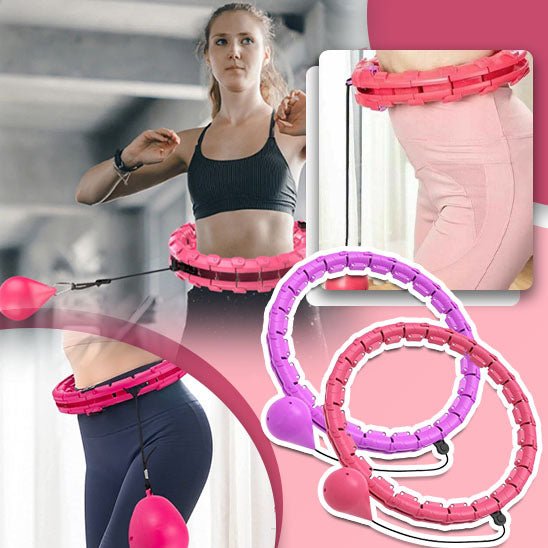 Cerceaux de fitness lestés Hula Circle pour adultes, favorisant la perte de poids et le bien-être grâce à leur grande taille réglable et leur conception intelligente 2-en-1 avec nœuds détachables. - CORPSDECHAMPION