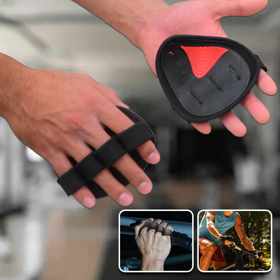 Un sportif utilisant les gants pour musculation Stronrive™ avec des haltères, garantissant une prise solide et sécurisée