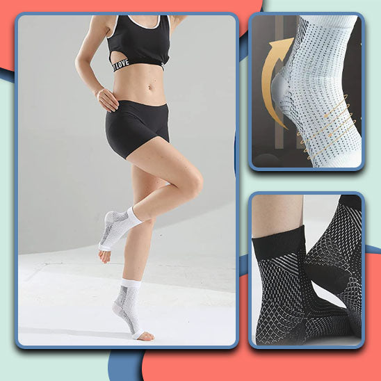 paire de chaussettes de neuropathie pour hommes et femmes, chaussettes de compression apaisantes pour la douleur neuropathique, attelle de cheville, fasciite plantaire, soulagement de l'enflure