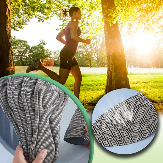 Semelles orthopédiques unisexes en mousse à mémoire de forme anti-transpiration avec désodorisation, idéales pour un amorti optimal lors de la course à pied ou du sport