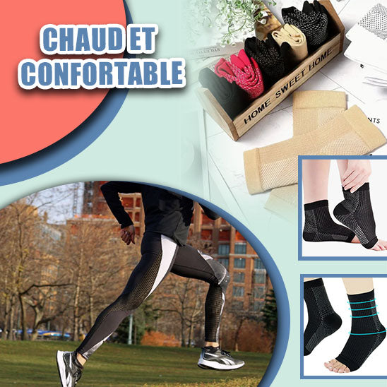 paire de chaussettes de neuropathie pour hommes et femmes, chaussettes de compression apaisantes pour la douleur neuropathique, attelle de cheville, fasciite plantaire, soulagement de l'enflure