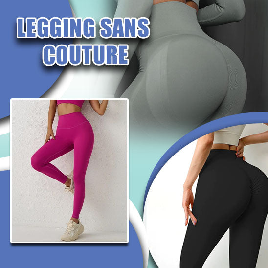 Leggings de sport sans couture pour femmes, taille haute, élastiques et solides, parfaits pour le yoga, le jogging, avec un séchage rapide et un effet push-up, un pantalon slim polyvalent.