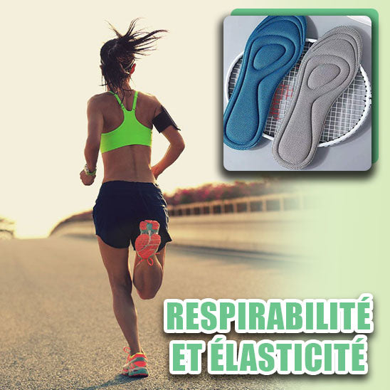 Semelles orthopédiques unisexes en mousse à mémoire de forme anti-transpiration avec désodorisation, idéales pour un amorti optimal lors de la course à pied ou du sport