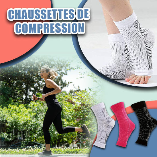 paire de chaussettes de neuropathie pour hommes et femmes, chaussettes de compression apaisantes pour la douleur neuropathique, attelle de cheville, fasciite plantaire, soulagement de l'enflure