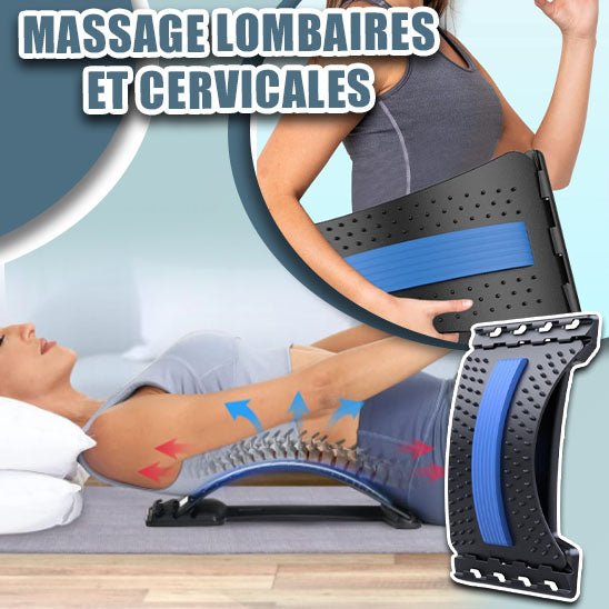 Nouvel appareil de Massage pour civière de cou à 4 niveaux, magnétothérapie, outil de Massage pour étirement du dos, soutien lombaire et cervical de la colonne vertébrale, soulagement de la douleur - CORPSDECHAMPION