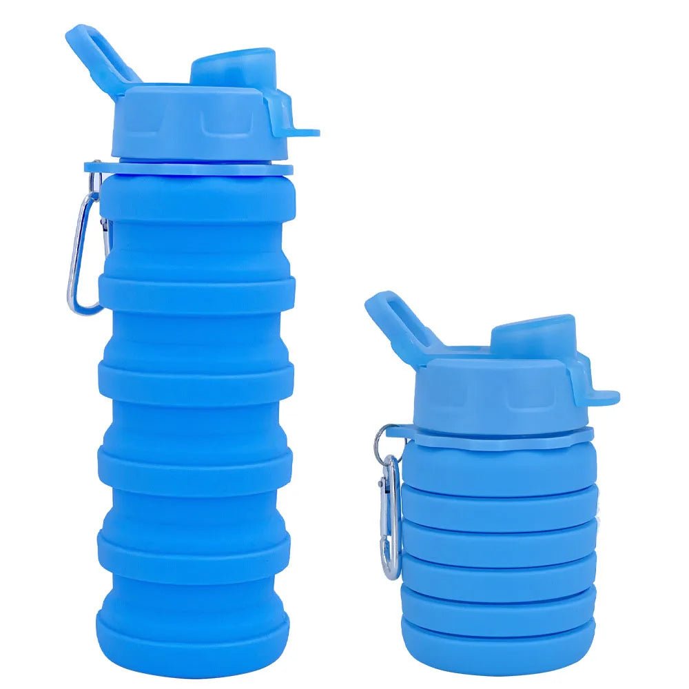 Nouvelle bouteille d'eau en Silicone Portable rétractable bouteille de café pliante tasses et outils de voyage en plein air bouteilles de Sport pliables - CORPSDECHAMPION