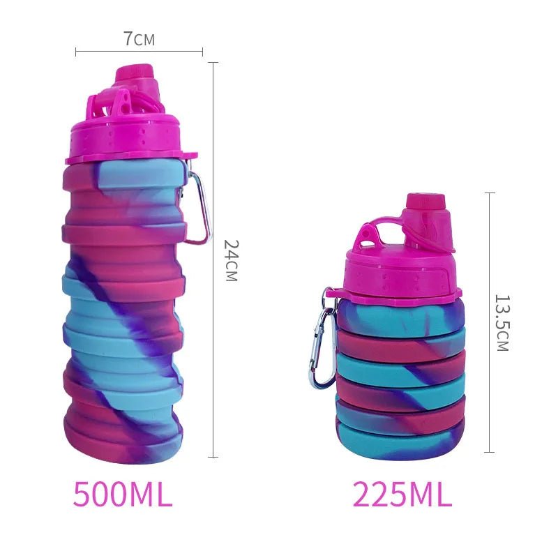 Nouvelle bouteille d'eau en Silicone Portable rétractable bouteille de café pliante tasses et outils de voyage en plein air bouteilles de Sport pliables - CORPSDECHAMPION