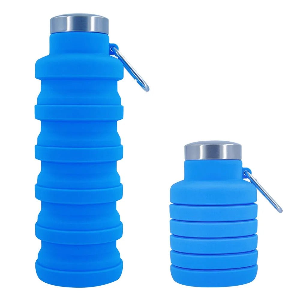 Nouvelle bouteille d'eau en Silicone Portable rétractable bouteille de café pliante tasses et outils de voyage en plein air bouteilles de Sport pliables - CORPSDECHAMPION