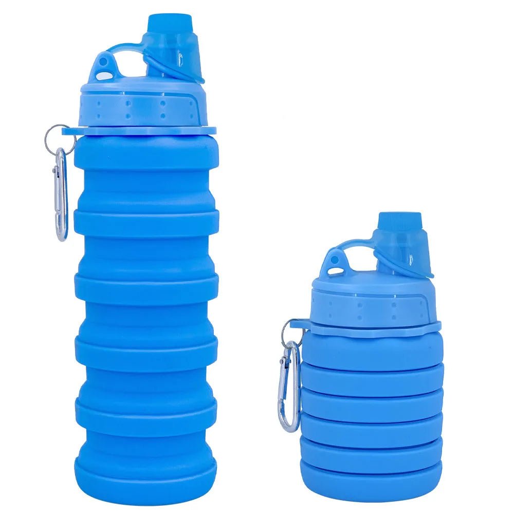 Nouvelle bouteille d'eau en Silicone Portable rétractable bouteille de café pliante tasses et outils de voyage en plein air bouteilles de Sport pliables - CORPSDECHAMPION