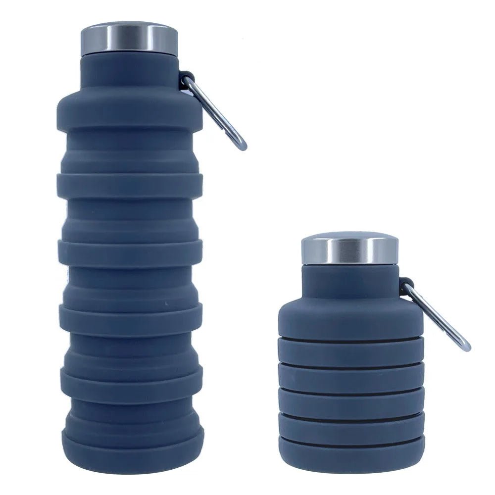 Nouvelle bouteille d'eau en Silicone Portable rétractable bouteille de café pliante tasses et outils de voyage en plein air bouteilles de Sport pliables - CORPSDECHAMPION