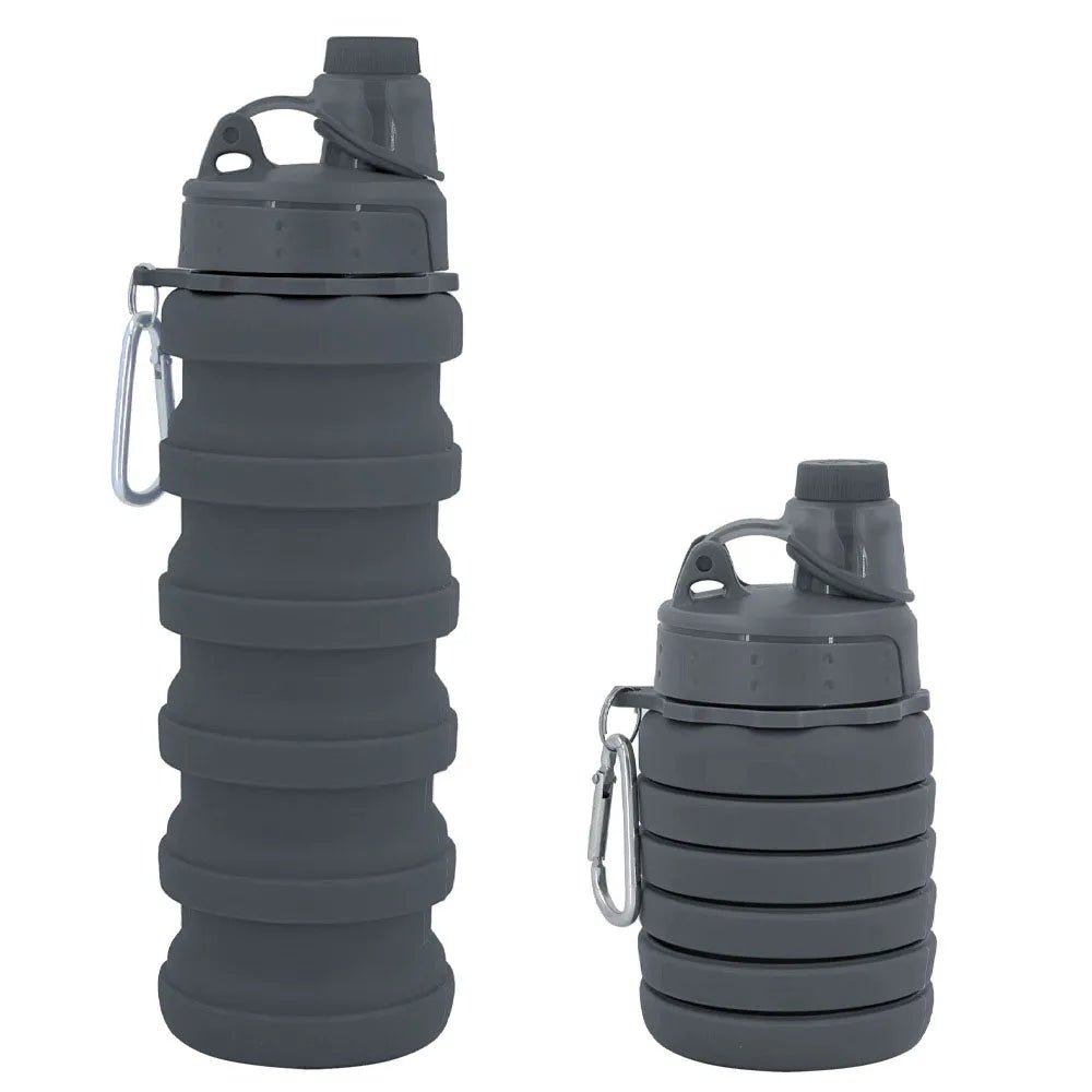 Nouvelle bouteille d'eau en Silicone Portable rétractable bouteille de café pliante tasses et outils de voyage en plein air bouteilles de Sport pliables - CORPSDECHAMPION