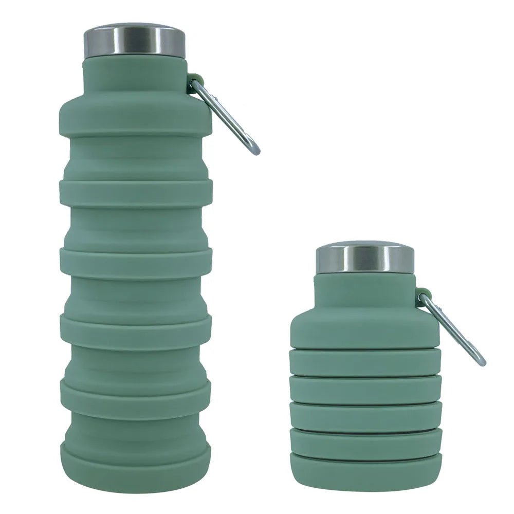 Nouvelle bouteille d'eau en Silicone Portable rétractable bouteille de café pliante tasses et outils de voyage en plein air bouteilles de Sport pliables - CORPSDECHAMPION