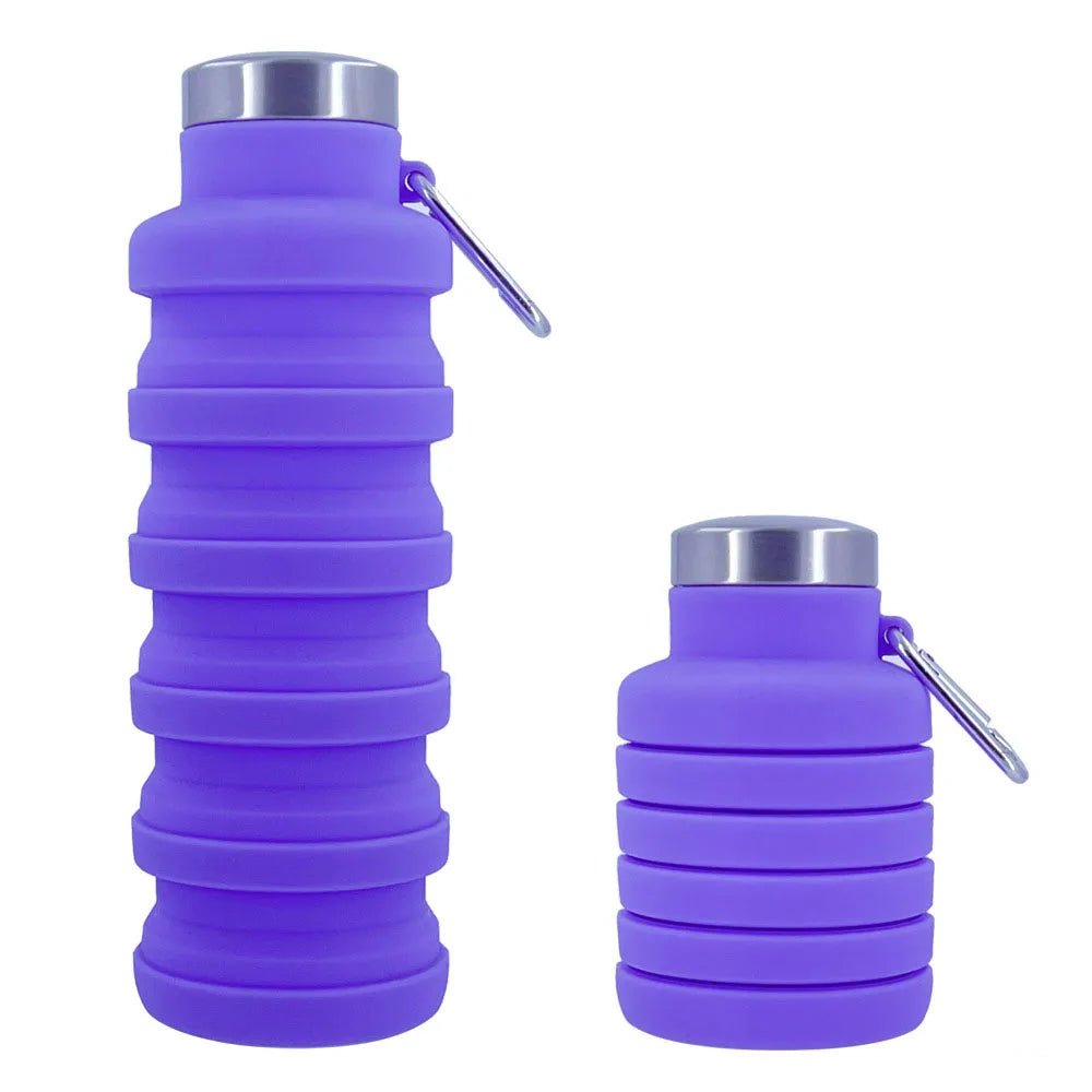 Nouvelle bouteille d'eau en Silicone Portable rétractable bouteille de café pliante tasses et outils de voyage en plein air bouteilles de Sport pliables - CORPSDECHAMPION