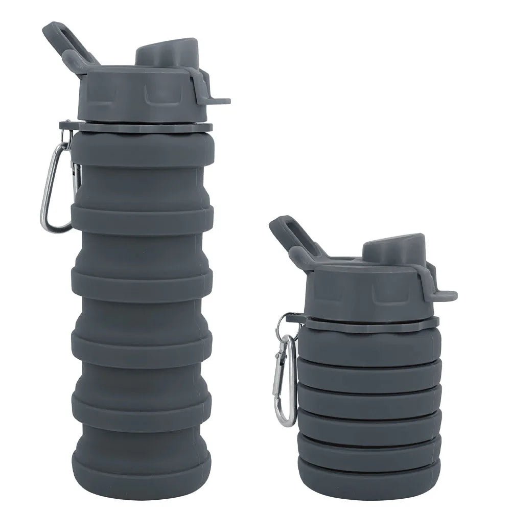 Nouvelle bouteille d'eau en Silicone Portable rétractable bouteille de café pliante tasses et outils de voyage en plein air bouteilles de Sport pliables - CORPSDECHAMPION