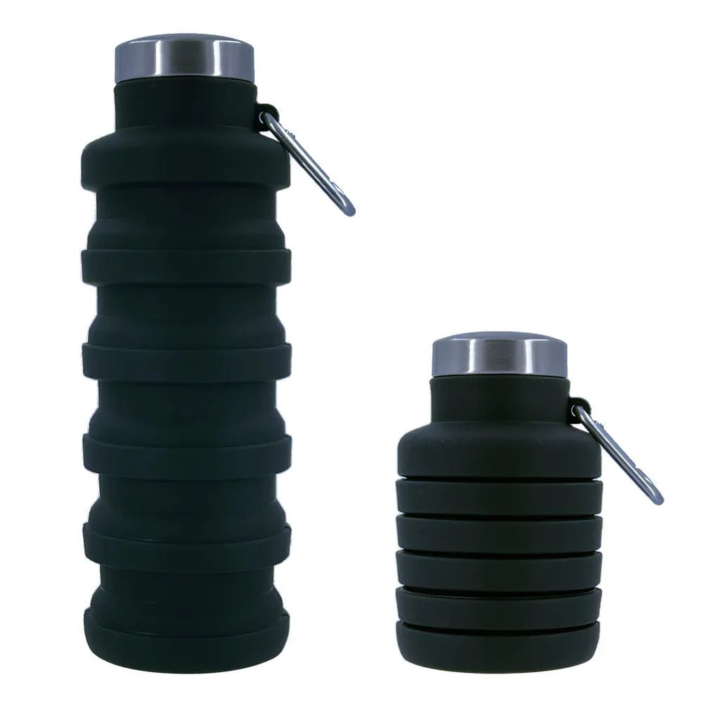 Nouvelle bouteille d'eau en Silicone Portable rétractable bouteille de café pliante tasses et outils de voyage en plein air bouteilles de Sport pliables - CORPSDECHAMPION