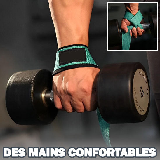 Gros plan du rembourrage en néoprène doux des sangles de levage pour un confort supérieur pendant l'entraînement.
WWW.CORPSDECHAMPION.COM 