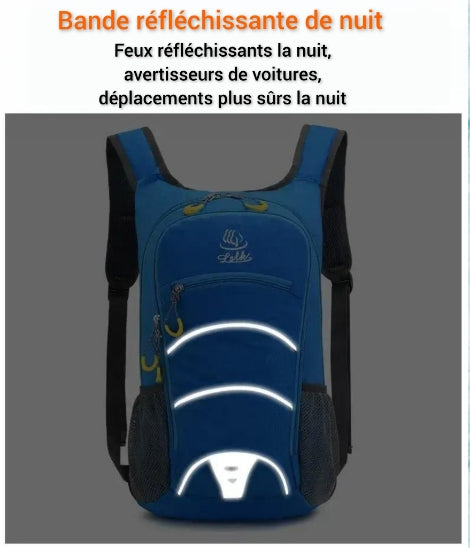 Sac à dos sport réfléchissant imperméable de 20L adapté à la randonnée.
Www.corpsdechampion.com 