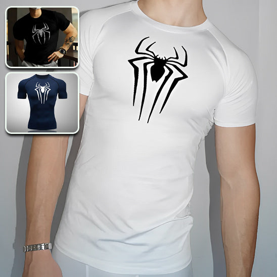 T-shirt sport homme SpiderPerformance™ avec coupe ajustée et col rond, idéal pour toutes les activités sportives